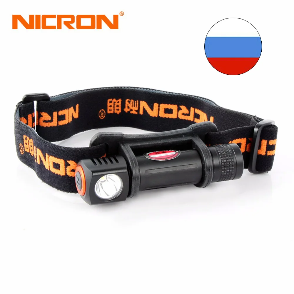 NICRON Мини светодиодный фонарик Головной фонарь 120лм 72 м длинный луч