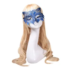 Милая Сексуальная Дамская кружевная маска для питомца, маска для глаз для Маскарад, вечеринка, Хэллоуин вечерние Необычные золотые/серебряные/синие, Прямая поставка 70809
