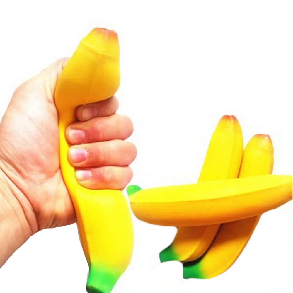 

Fun Squishy Slow Rising Banana Entertainment Antistress Stress Relief Toys Gags Practical Jokes Squeeze Funny Gadget