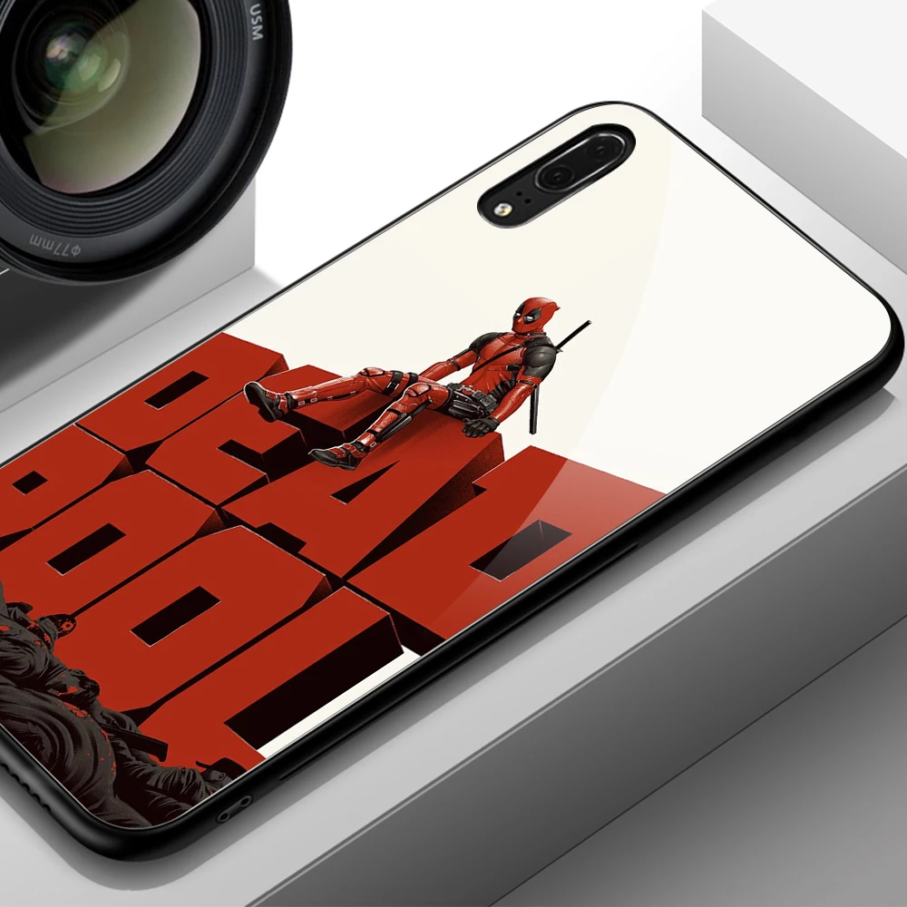 Чехол для huawei P20 Pro, чехол из закаленного стекла Deadpool для huawei P10 Pro, чехол для телефона huawei mate 10 20 lite v9 v10