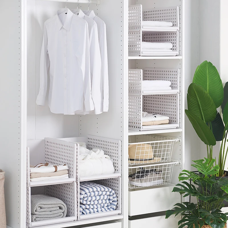 Wardrobe Partition Board Rack Drawer Type Clothes Storage Box