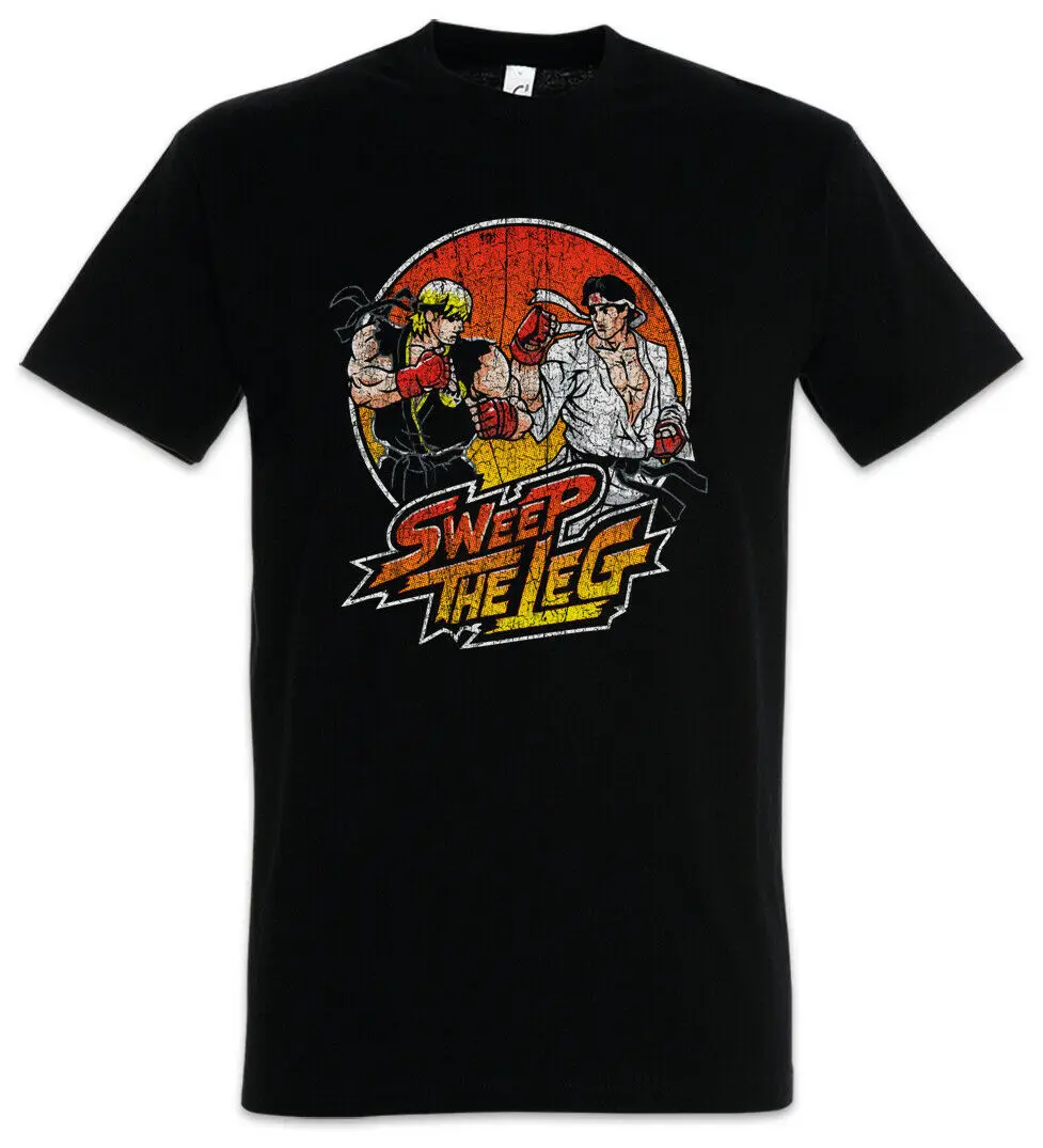 

Sweep The Leg T-Shirt Street Gamer Games Geek Nerd Fighter Ryu Ken Kung Fu
