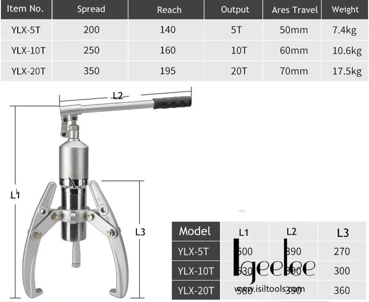 IGeelee 30T гидравлический съемник подшипников YLX-30T гидравлический съемник шестеренок гидравлический съемник колесных подшипников