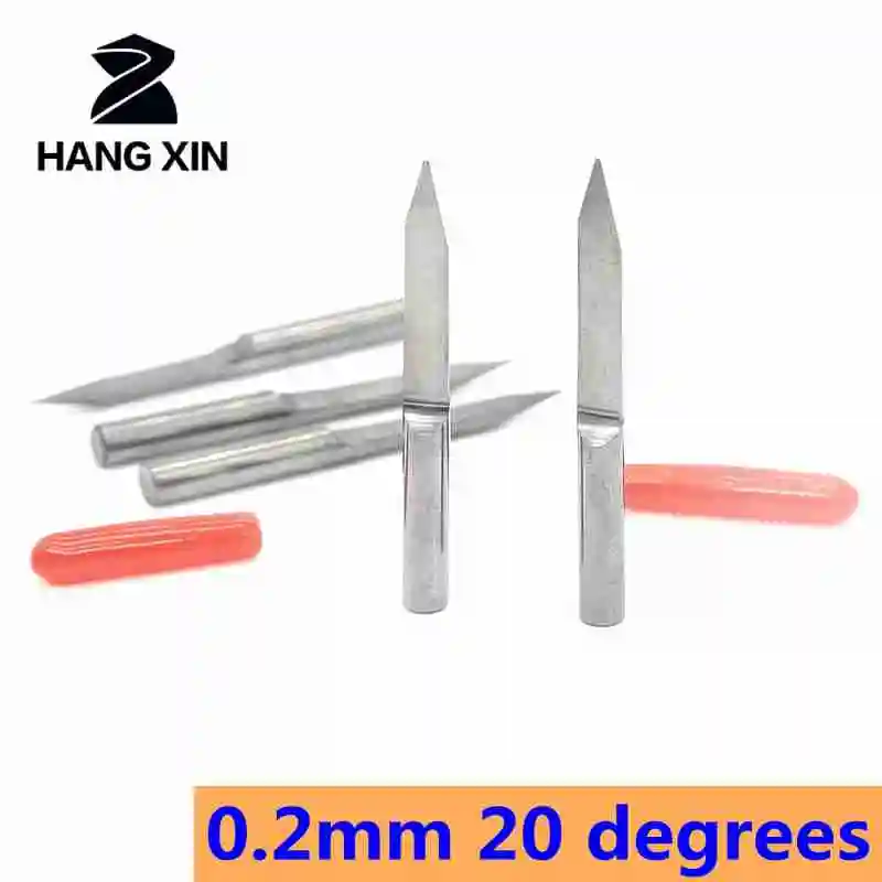 

10PC 3.175mm Diameter of The Handle 20 Degree 0.2mm V Shape Carbide PCB Engraving Bits CNC Router Bit Tool Milling Cutters