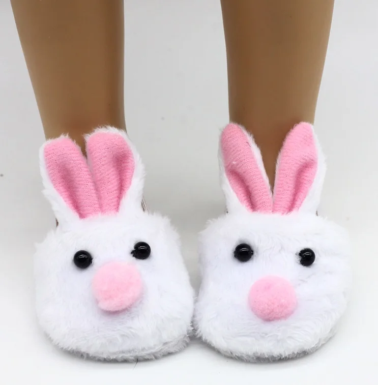 1 Pair Dolls Boots For 43cm Baby Dolls As For 18 Inch Girl Dolls Mini Shoes Slippers toy - Цвет: slippers