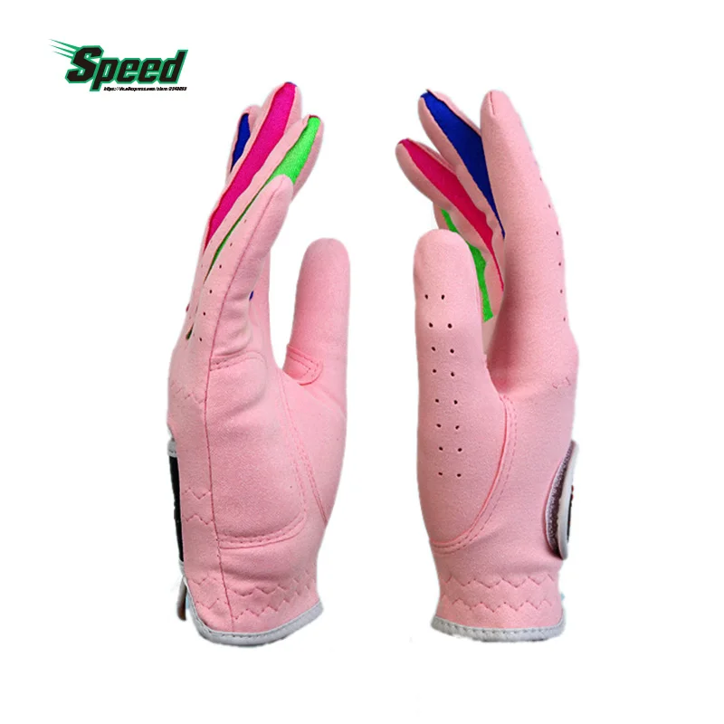 

New Arrival PGM Brand Boys Girls Outdoor Sport Superfine Fiber Cloth Golf Gloves Breathable Anti-slipping Gloves Pair 2 Color
