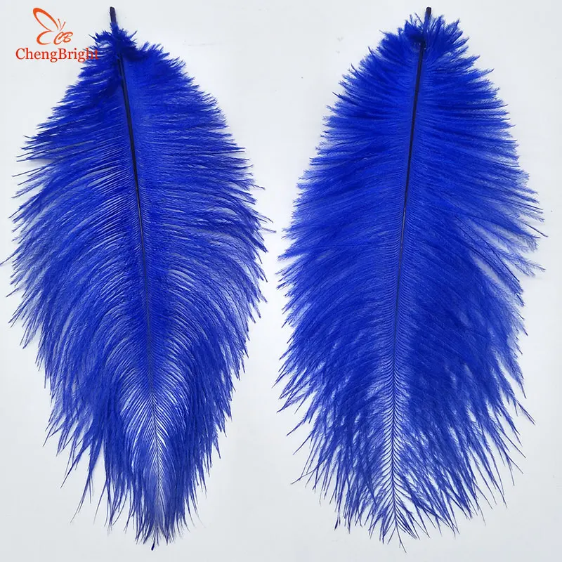 CHENGBRIGHT 10 шт. 30-35 см красивые цветные страусиные перья Diy ювелирные аксессуары Свадебные украшения шлейф страусиное перо - Цвет: blue