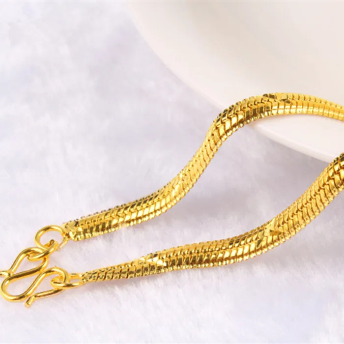 Ожерелье с ключицей из желтого золота, уникальная цепочка из змеиных костей для мужчин и женщин, ювелирные изделия