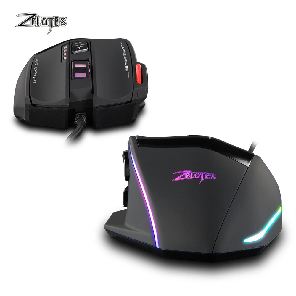 Проводная оптическая игровая мышь ZELOTES USB 10000 DPI 12 программируемых кнопок|Мыши| |