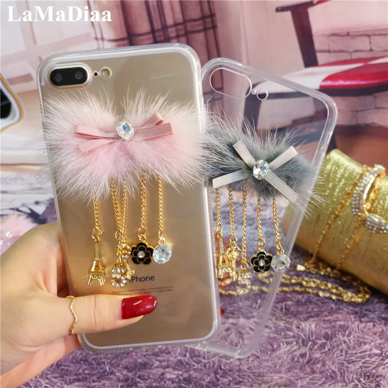 Роскошный норковый чехол для телефона LaMaDiaa Xiaomi 10 Pro 9 8 SE Redmi 9A 9T 7 Note 9S Max7 мягкий с
