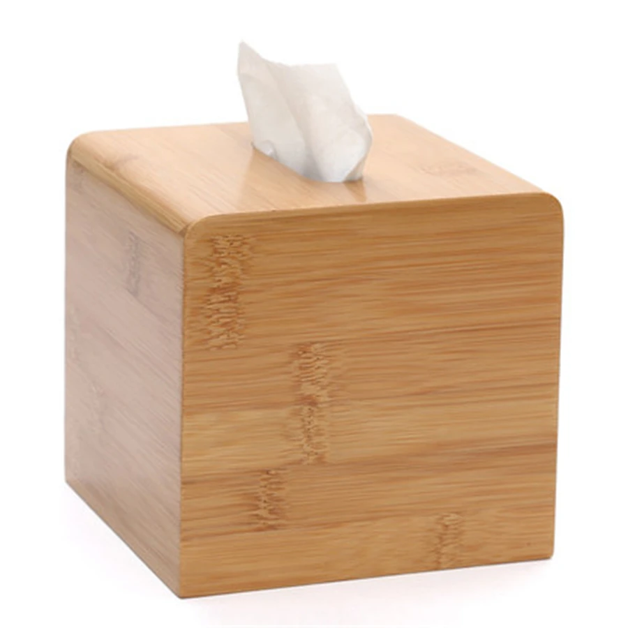 Creative Bamboo Tissue Box Holder Cover Toilet Paper Home Kitchen Towel