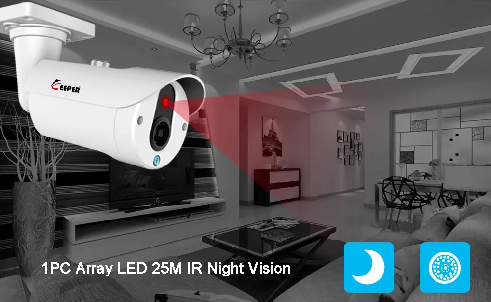 Keeper Surveillance Camera AHD Analog Camera 1080P Night Vision CCTV Camera IR Outdoor Waterproof Security Camera Sony Sensor461