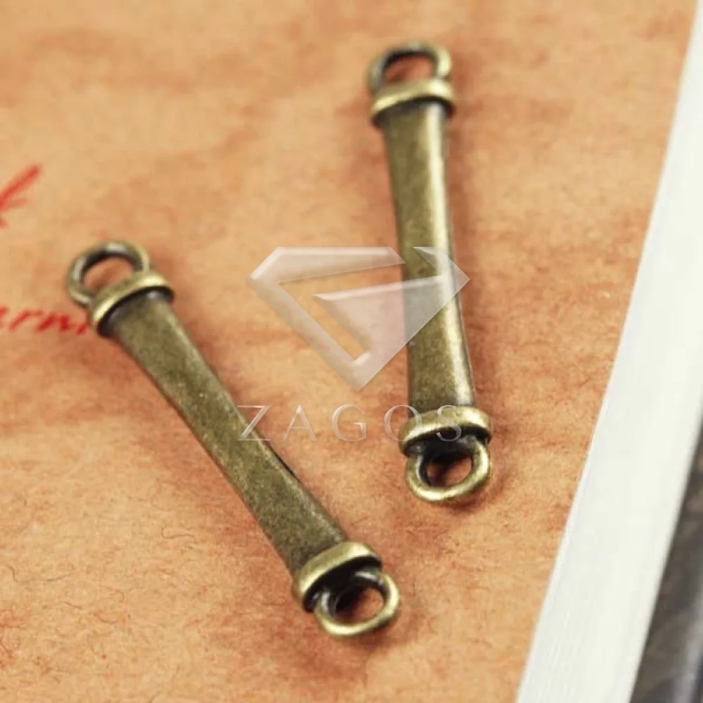 80Pcs Antique Brass 31x4.5x3mm Rectangle Links Zinc Alloy Jewellry Making Findings Wholesale TS0208-4