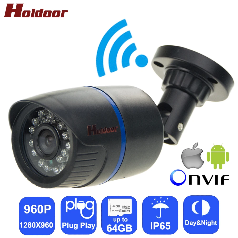 Holdoor безопасности IPC Wi Fi камера видеокамера HD 960 P Сеть IP Видеонаблюдение ночного