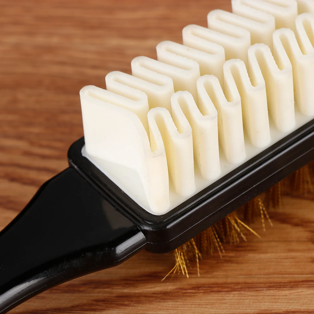 2-Sided Cleaning Brush Rubber Eraser Set Fit for Suede Nubuck Shoes Stain Dust Shoes Brush Steel Plastic Rubber Boot Cleaner 4