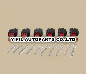 100 шт./лот DJH7021F-2.2-21 ls2 ls3 ev6 ev14 USCAR топливный инжектор 2 контактный разъем
