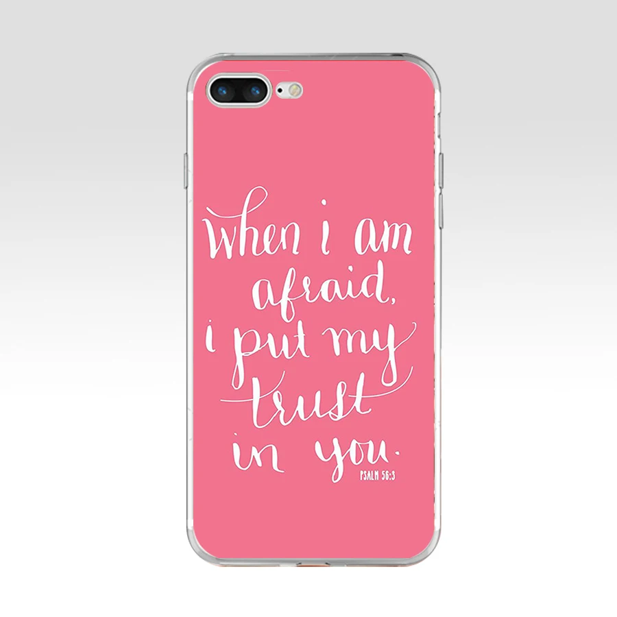 5H Bible Verse Quotes Soft TPU Silicone Cover Case For Apple iPhone  6 6s 7 8 plus Case iphone 7 waterproof case More Apple Devices