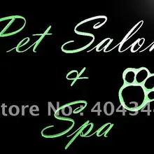 LB593-Парикмахерская для домашних животных и Спа Уход за собакой светодиодный неоновый свет знак
