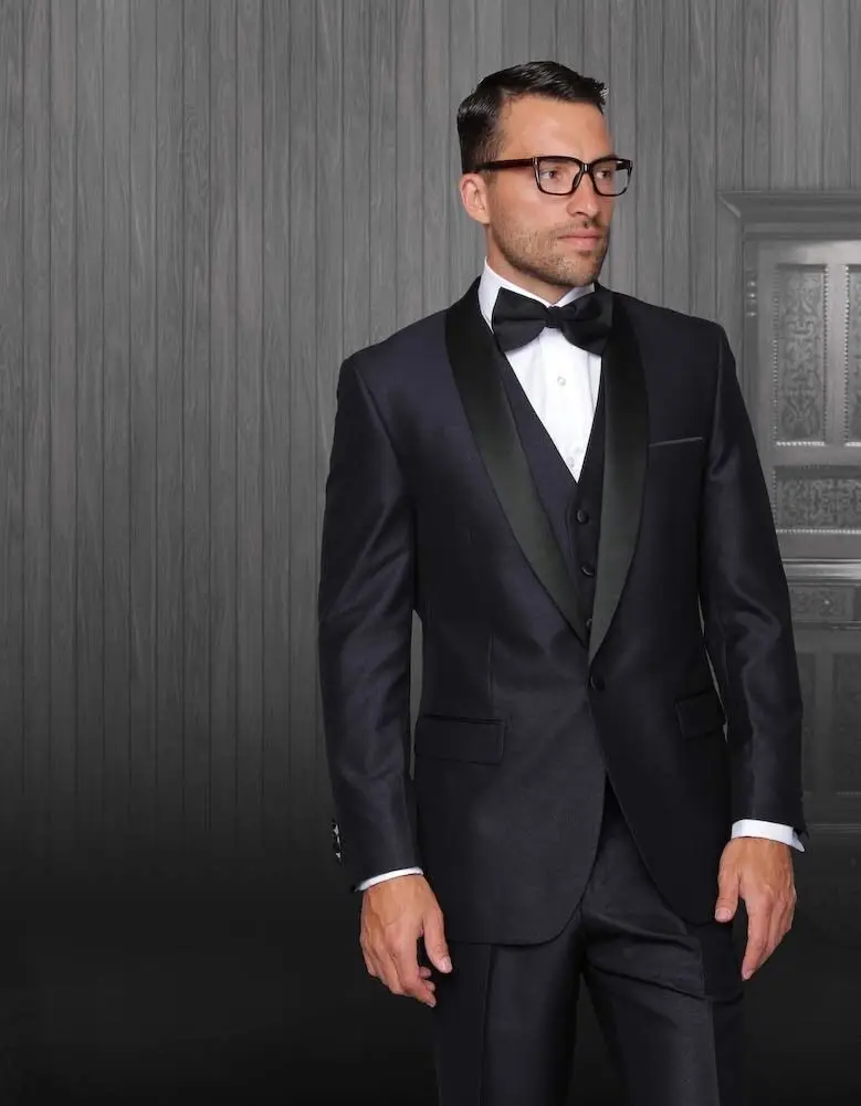 Classic Black Grooms Tuxedos 2016 Mens Wedding Tuxedo One Button Shawl