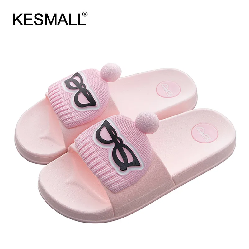 

Lovers Indoor Slippers 2019 Summer Floor Flat Shoes Woman Cartoon Style Slip On Slipper Female Home Bathroom Casual Slides