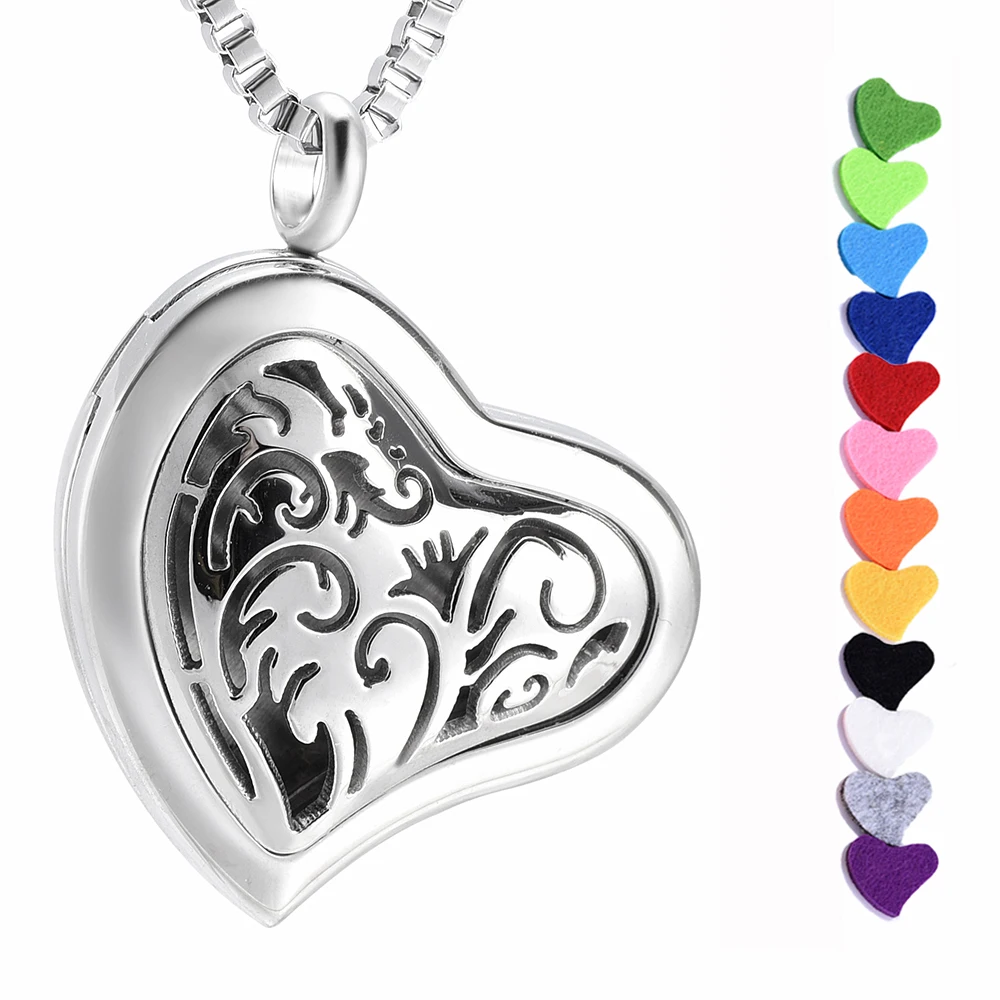 316L Stainless Steel Aromatherapy Pendant Hypo allergenic Keepsake