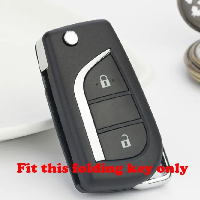 Силиконовый флип чехол для Toyota Corolla avensis Prado Fortuner RAV4|silicone key fob|fob coversilicone fob cover |