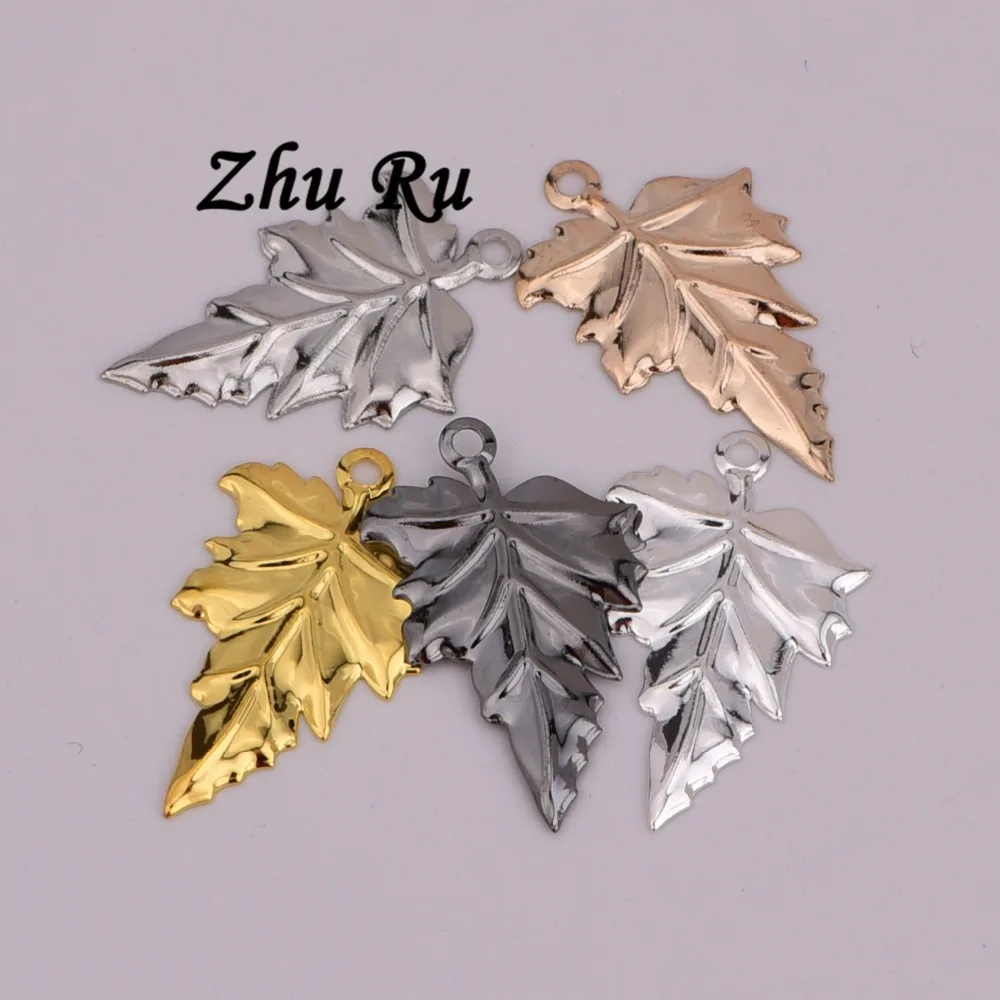 ZHU RU 20 шт./лот новое модное ожерелье с подвеской винтажные листья кленового листа