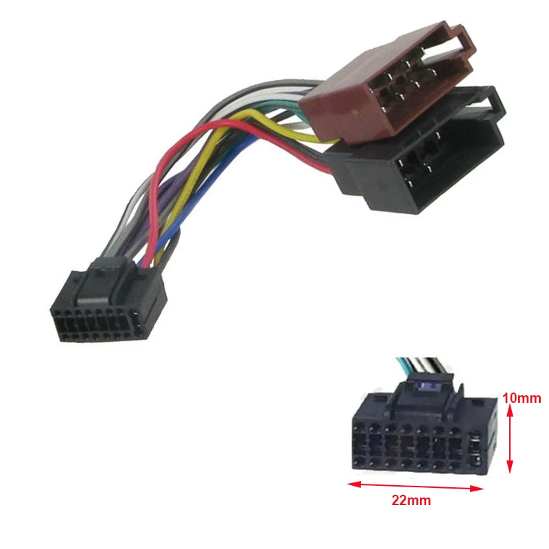 

ISO Wiring Harness Adaptor 16 Pin for KDC-X400 KMM-U51BT DNN9150BT DDX5015BT DDX5015DAB DDX6015BT DDX7015BT KDC-X700DAB KD-R321