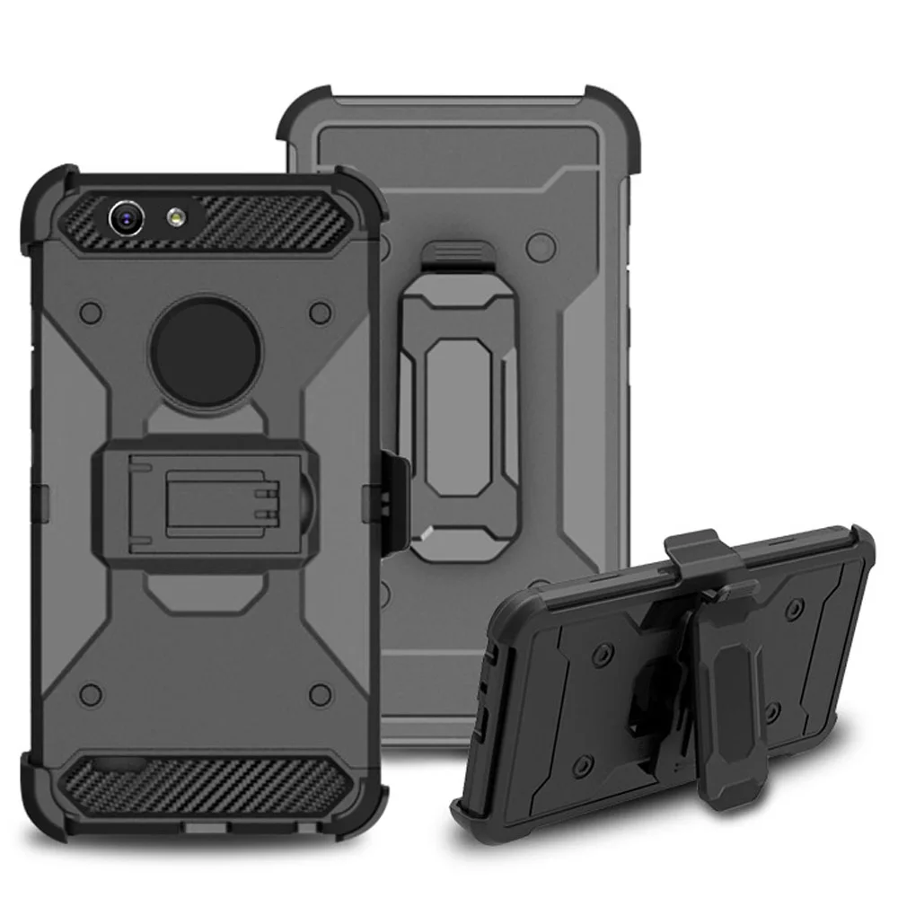 

Heavy Duty Hybrid Rugged Case With Belt Clip Holster Shockproof Tough Tank Cover For ZTE Blade Z Max / ZMax Pro 2 Z982 /Sequoia