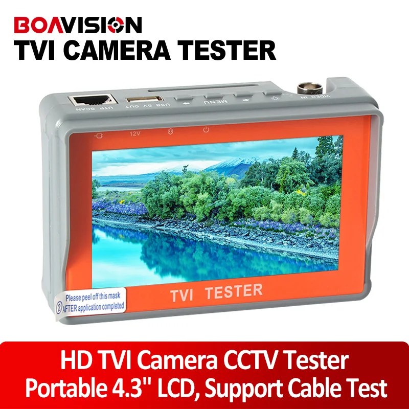4.3 Inch LCD 720P/1080P TVI Teste Analog CCTV Tester CCD Camera Test Display Monitor Wristband Tester Security Camera Tester