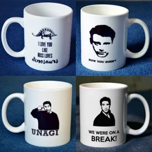 ТВ Шоу друзья белые кружки Джо Ross Керамика Кофе чашка для молока, чая комиксов большой емкости костяного фарфора чашки Рождественский подарок на день рождения Коллекционная 300 мл