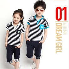 2015 new spring summer children sports suit unisex clothing hot sale boy girl twin clothes set new retails free shipping