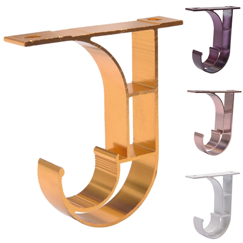 

2pcs Aluminum Double Curtain Rod Poles Drapery Bracket Fit Drape Rods Curtain Drapery Rod Bracket For Rod