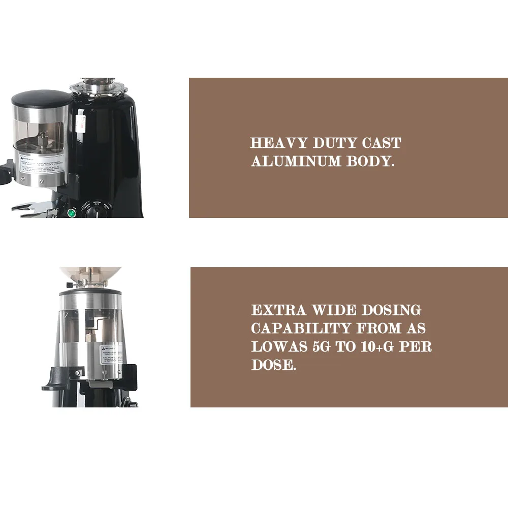 ITOP 6-9Kg/h Electric Coffee Grinder Commercial Coffee Bean Milling Machine Adjustable Dial Burr Coffee Grinder Machine