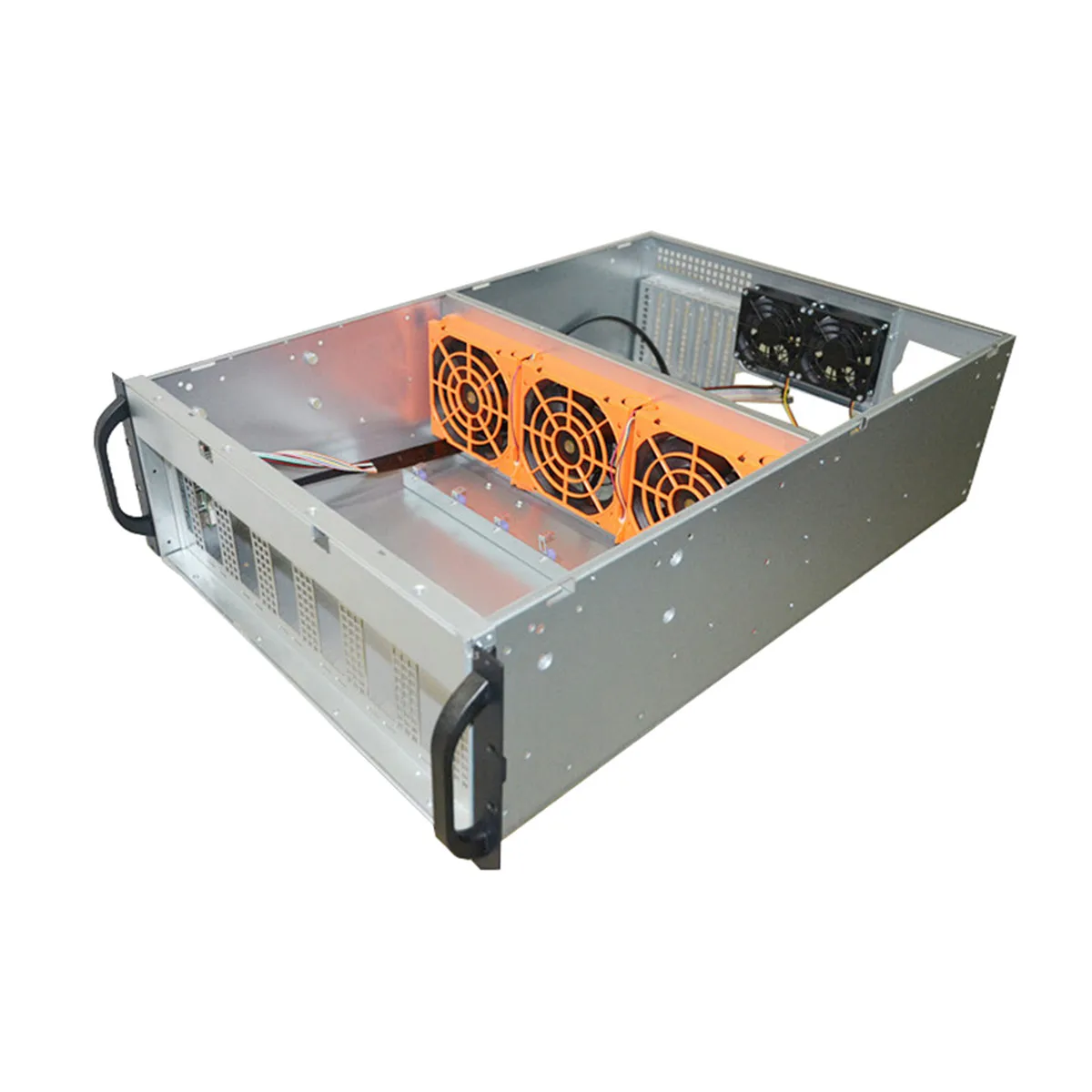 

4U Model Bitcoin Mining Rig Frame 6GPU Miner Case Mining Frame Open Air Frame Graphics Box Server With / No Fan Multi-Graphics