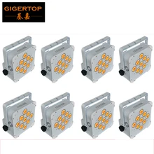8xlot, новинка, для возраста от 9x18 Вт 6in1 RGBAW УФ Батарея приведенный в действие Беспроводной тонкий светодиодный Par Банок ADJ LED Par светодиодный параболический алюминизированный отражатель Hi-Качество белый, Цветной корпус