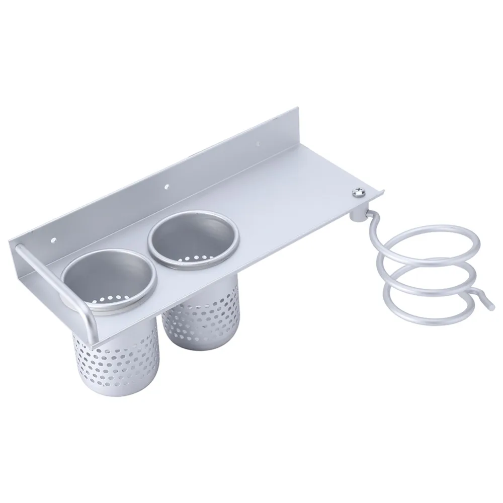 Multi-function Bathroom Shelf Storage Wall Mounted Rack Space Organizer Holder Hairdryer Toothbrush Toilet Aluminum Shelf