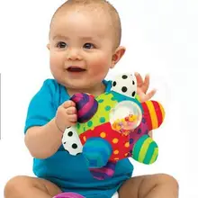 Детская рука погремушка мяч сенсорный стерео ротанга тканевый мячик детские игрушки 0-1 лет