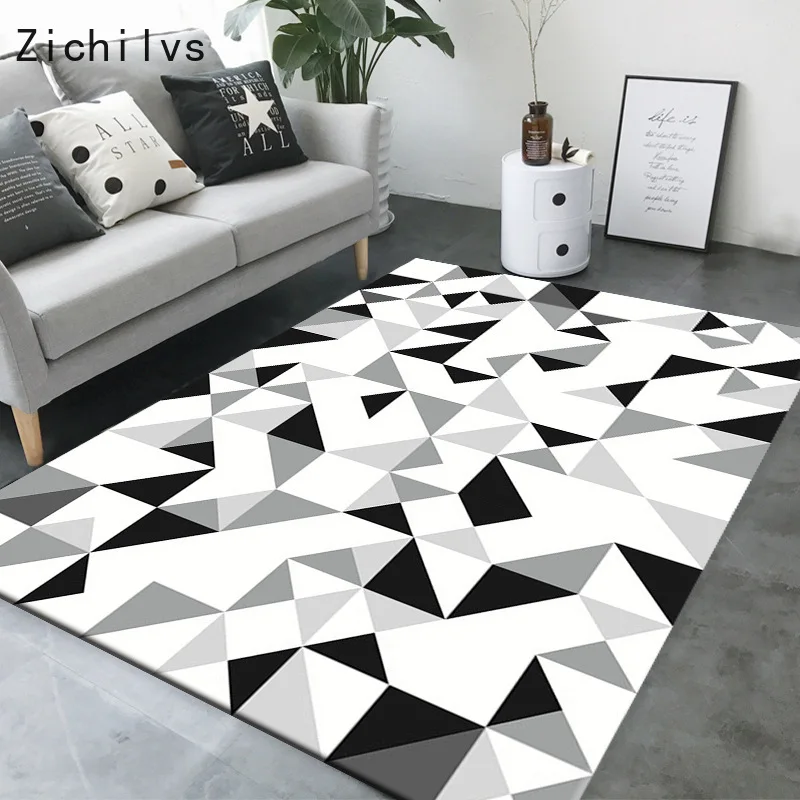 Zichilvs الشمال نمط 3D المطبوعة السجاد بوليستر عالي الجودة غرفة نوم غرفة المعيشة أريكة البساط الجدول اليوغا حصيرة الزخرفية السجاد حصيرة