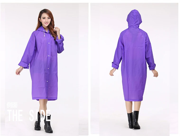 Women Transparent Portable Long Raincoats 11b