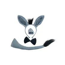 Повязка на голову из трех предметов для Хэллоуина, воротник коровы, жирафа, концовка, для детей, концовка хвоста, Концевая планка, четыре предмета, для взрослых/детей, для костюмированной сцены