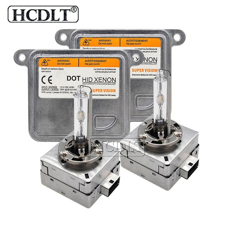 HCDLT Origianl 55W D1S Xenon HID Kit Xenon D3S 35W Car Light HID D1S D3S Ballast Auto Headlight Bulb Kit 4300K 5000K 6000K 8000K(1)