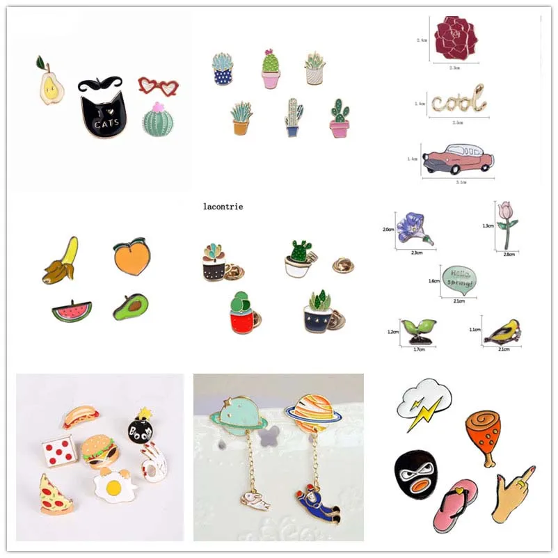 

1 Set Spring Series Brooch Female Icons on Backpac Free Shipping Badges for Clothes Metal Badges on Backpack