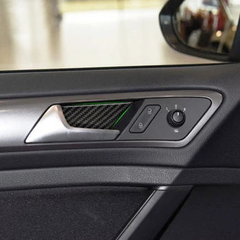 

4pcs/set Carbon Fiber Car Door Handle Bowl Cover Sticker Trim For VW Golf 7 MK7 VII 2013 2014 2015 2016 2017