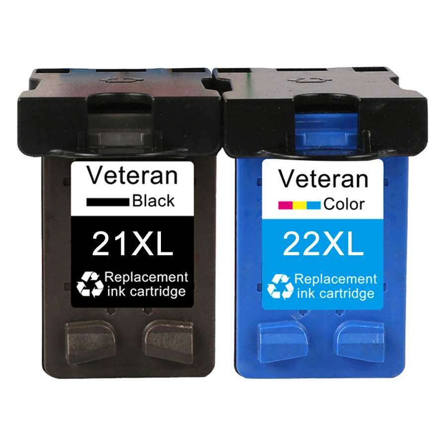 

Veteran Refill 21XL 22XL Ink Cartridge Replacement for hp 21 22 xl hp21 hp22 Deskjet F2180 F2280 F4180 F380 380 F300 Printer