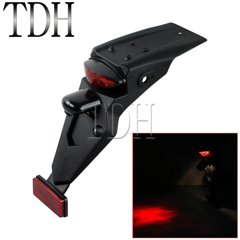 

ABS Plastic Motorcycle Taillight Brake Stop Lamp License Plate Light Rear Fender Mudguard Off Road For KTM Honda Kawasaki Yamaha