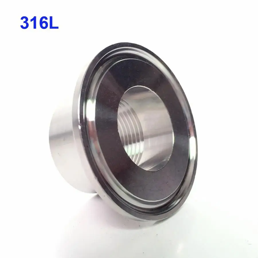 

1-1/4" BSPT Female x 1.5" Tri Clamp SUS 316L Stainless Steel Sanitary Coupler Fitting Home Brewing Beer