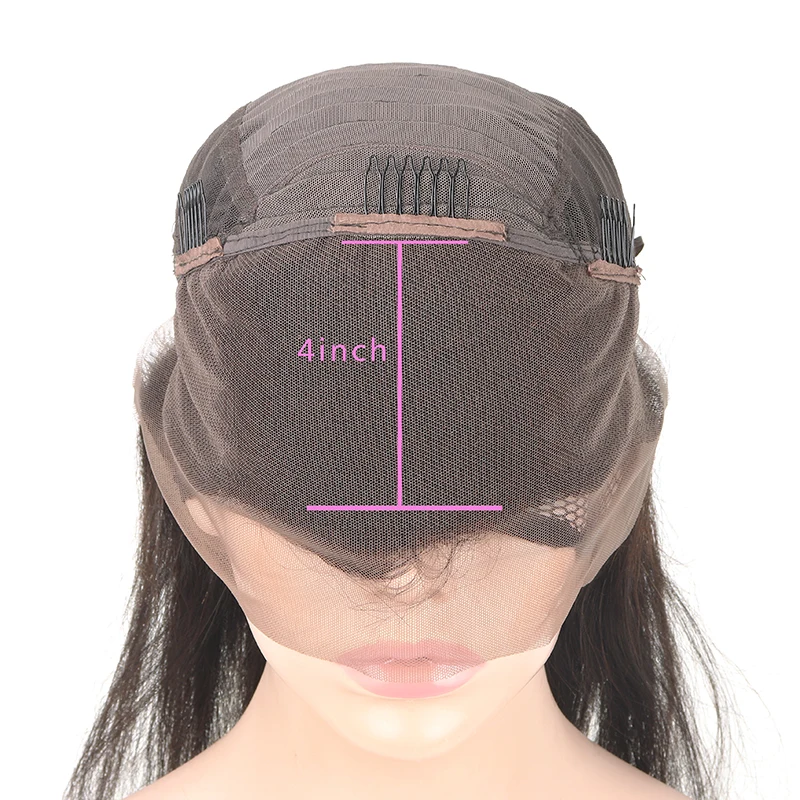 Em Linha Reta Perucas de Cabelo Humano