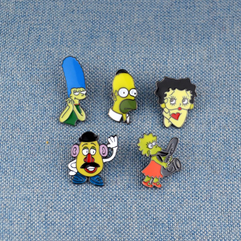 

5in1 Simpsons enamel pin lapel pin for cap shirt