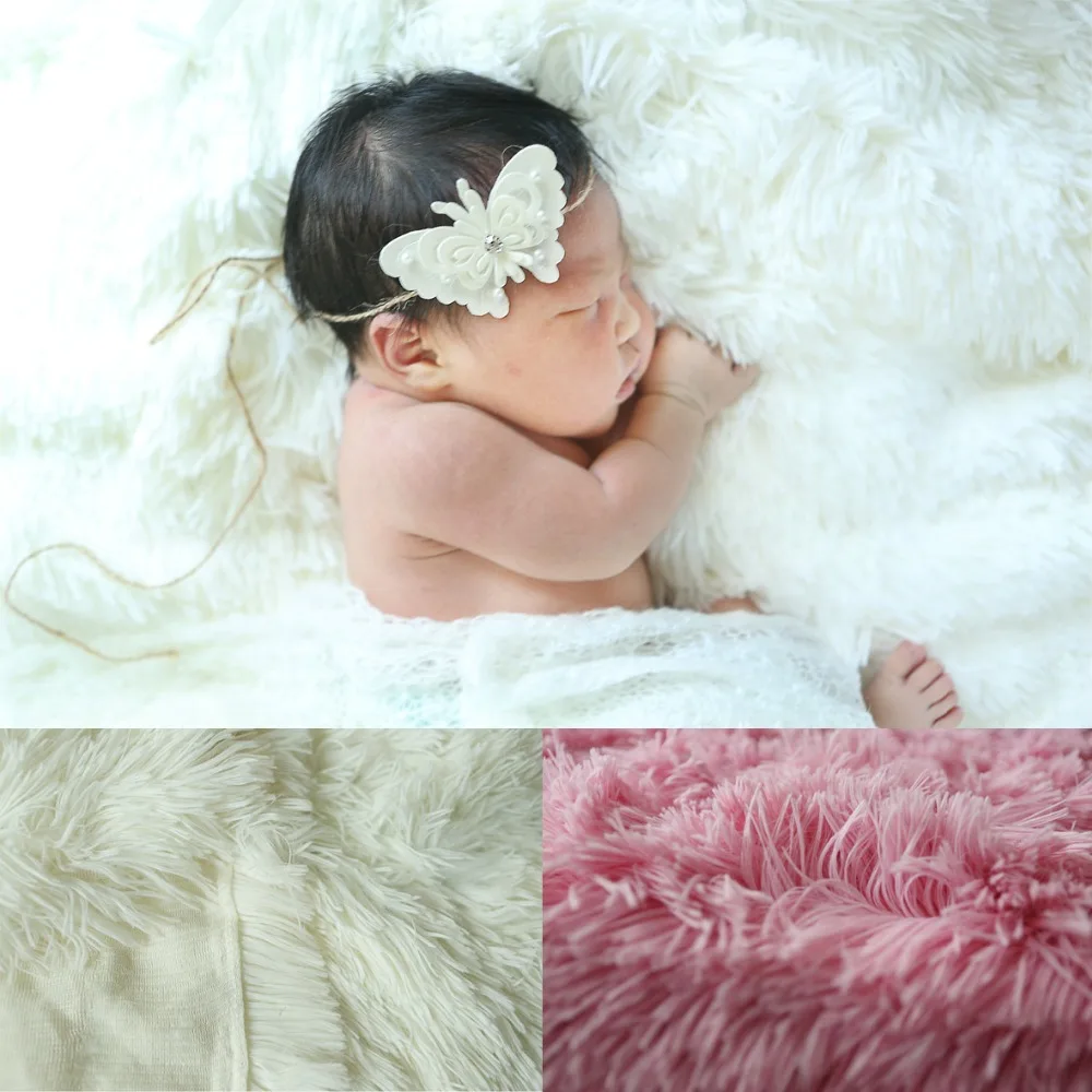 Buy 275inx39in 75x100cm Newborn Props Long Faux Fur Newborn Photo
